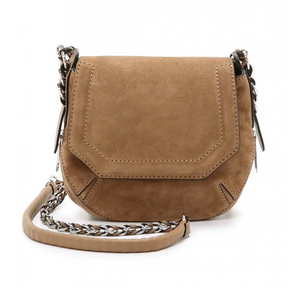 Rag & Bone Bradbury Mini Flap Chain Hobo Bag in Beige